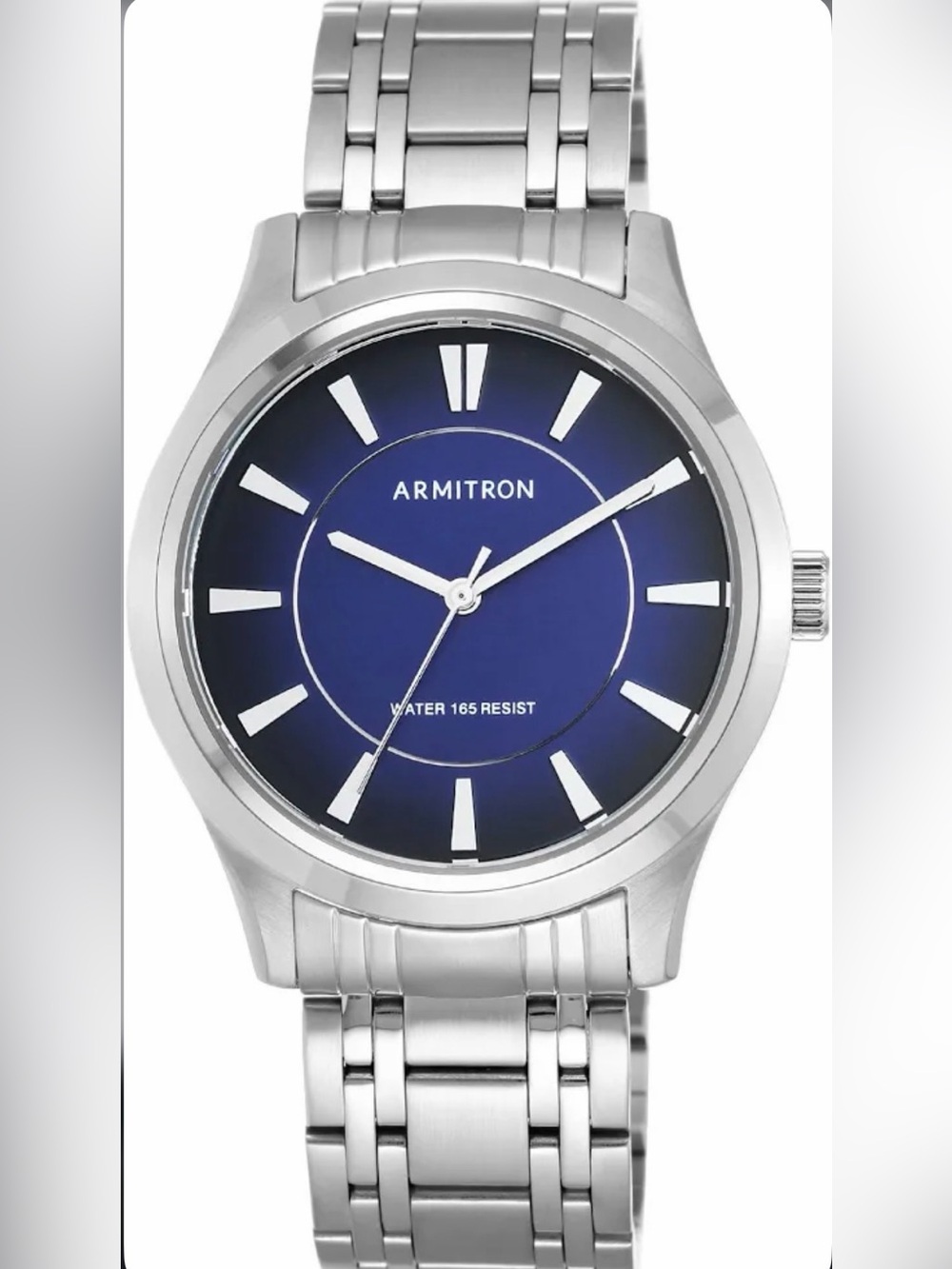 Mens Armitron Blue Dial Dress Metal Watch